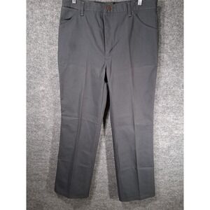 Durable Press Mens Pants Size 35‎ Gray Work Utility Casual Trousers